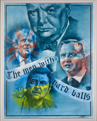 Картина под названием "Президенты" - Aleks Bondar, Подлинное произведение искусства, Масло