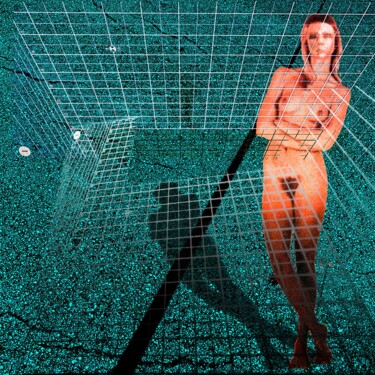 Arte digitale intitolato "The Grid" da Aleks Rosenberg, Opera d'arte originale, Lavoro digitale 2D Montato su Metallo