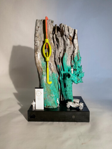 Скульптура под названием "S-01 - AT THE END O…" - Aleks Rosenberg, Подлинное произведение искусства, Дерево