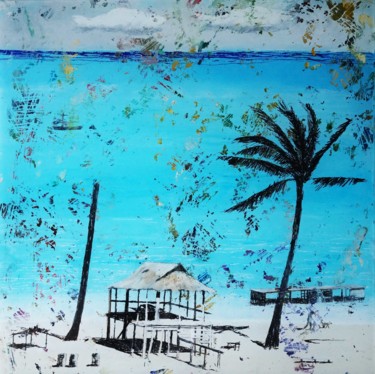 Painting titled "Beach" by Aleks Voznesenskii, Original Artwork, Oil