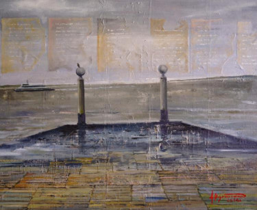 Pittura intitolato "Lisbon Fado. Missin…" da Aleks Voznesenskii, Opera d'arte originale, Olio