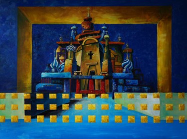 Malerei mit dem Titel "Kingdom of Presbyte…" von Aleks Voznesenskii, Original-Kunstwerk, Öl