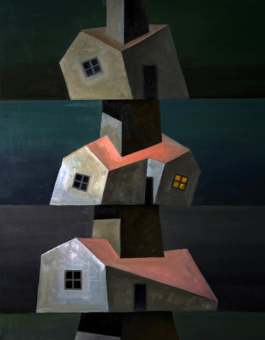 Картина под названием "Evidence." - Алекс Вознесенский, Подлинное произведение искусства, Масло