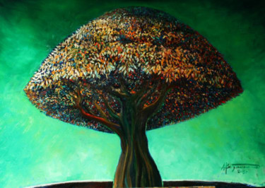 Peinture intitulée "Tree." par Aleks Voznesenskii, Œuvre d'art originale, Huile