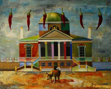 Painting titled "Palladio with spices" by Aleks Voznesenskii, Original Artwork, Oil