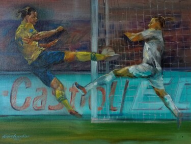Pintura intitulada "Football" por Aleksa Assembler, Obras de arte originais, Óleo