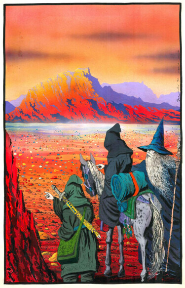 绘画 标题为“Lord of The Rings -…” 由Aleksander, 原创艺术品, 水粉