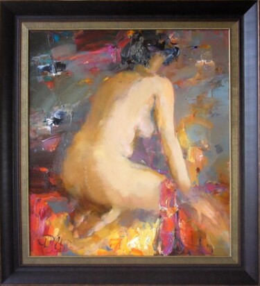 Painting titled "Nude" by Aleksander Fedorov, Original Artwork, Oil