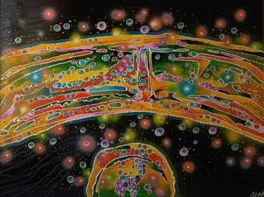 Painting titled "Milky Way" by Oleksandr Lekomtsev, Original Artwork, Oil