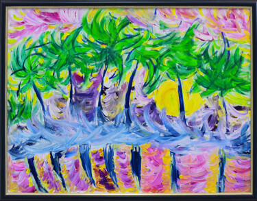 Painting titled "Jungle" by Aleksander Panayotov, Original Artwork, Oil