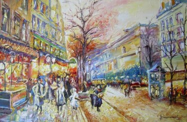 Painting titled "Париж" by Aleksander Raskolnikov, Original Artwork
