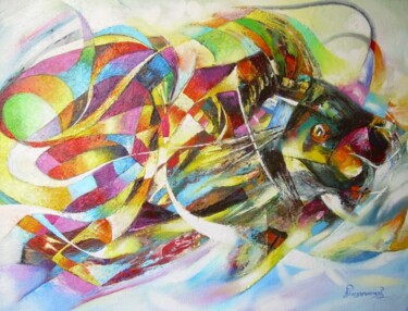 Картина под названием "Абстракция 1" - Александр Раскольников, Подлинное произведение искусства