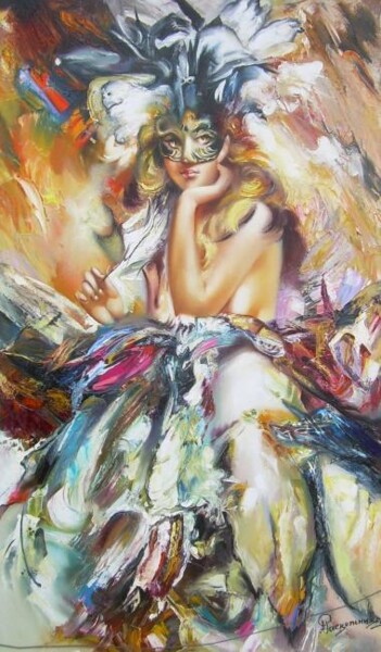 Картина под названием "Девушка" - Александр Раскольников, Подлинное произведение искусства