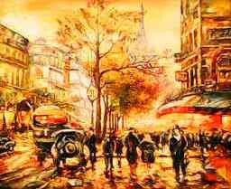 Картина под названием "Старый Париж" - Александр Раскольников, Подлинное произведение искусства