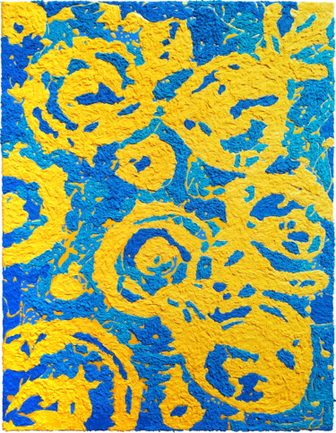 Peinture intitulée "Золотая Маска (Безы…" par Aleksandr Bolkvadze, Œuvre d'art originale, Émail Monté sur Châssis en bois