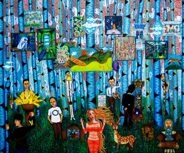 Peinture intitulée "Eще раз про дурачка" par Aleksandr Bolkvadze, Œuvre d'art originale, Huile Monté sur Châssis en bois