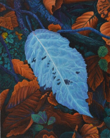 Painting titled "Blueleaf, Голубой л…" by Aleksandr Dementev, Original Artwork, Other