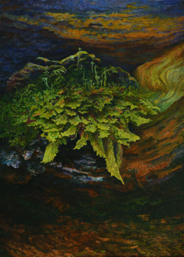 Painting titled "Золотое сокровище" by Aleksandr Dementev, Original Artwork, Other