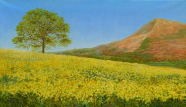 Картина под названием "Желтое море под гор…" - Александр Дементьев, Подлинное произведение искусства, Масло