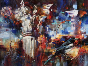 Картина под названием "Капитель" - Dobrodiy Alexandr, Подлинное произведение искусства, Масло Установлен на Деревянная рама…