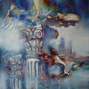 Peinture intitulée "Flight 1" par Dobrodiy Alexandr, Œuvre d'art originale, Huile Monté sur Châssis en bois