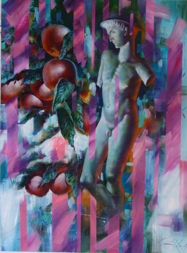 Pittura intitolato "Adam's apples" da Dobrodiy Alexandr, Opera d'arte originale, Olio