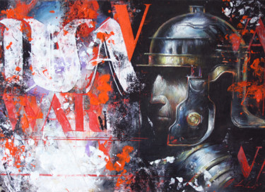 Картина под названием "warrior V" - Dobrodiy Alexandr, Подлинное произведение искусства, Масло Установлен на Деревянная рама…