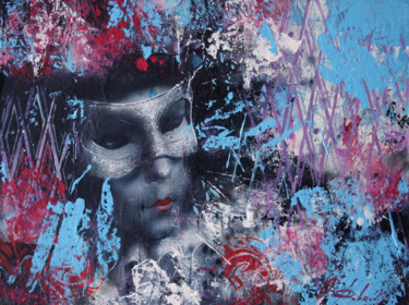 Картина под названием "mask S" - Dobrodiy Alexandr, Подлинное произведение искусства, Масло Установлен на Деревянная рама дл…