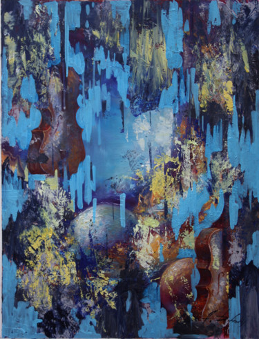Peinture intitulée "Blue melody" par Dobrodiy Alexandr, Œuvre d'art originale, Huile