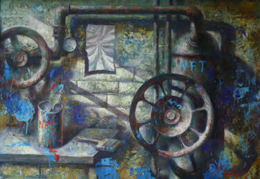 Картина под названием "optemistic still li…" - Dobrodiy Alexandr, Подлинное произведение искусства, Масло Установлен на Дере…