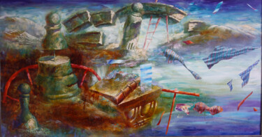 Pintura titulada "The Epic of the Los…" por Dobrodiy Alexandr, Obra de arte original, Oleo Montado en Bastidor de camilla de…
