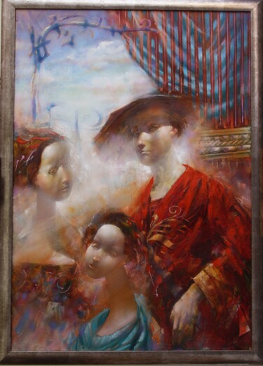Pittura intitolato "Red Morning 2" da Dobrodiy Alexandr, Opera d'arte originale, Olio
