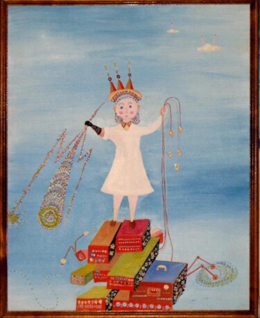 Картина под названием "Богиня Физиотерапия" - Александр Емельянов, Подлинное произведение искусства