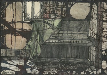 Tekening getiteld ""Septych" Piano (1,…" door Aleksandr Glukhov, Origineel Kunstwerk, Anders