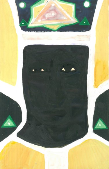 Painting titled "Persian black mummy" by Aleksandr Glukhov, Original Artwork, Tempera