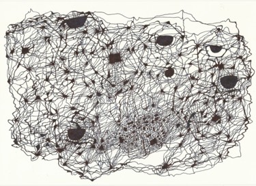 Drawing titled "Composition 2020" by Aleksandr Glukhov, Original Artwork, Ink
