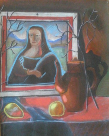 Pintura titulada "Still Life with Mon…" por Aleksandr Glukhov, Obra de arte original, Pastel