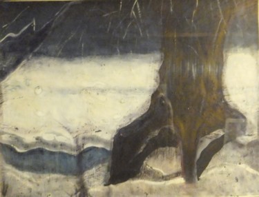 Painting titled "A dormant tree." by Aleksandr Glukhov, Original Artwork, Gouache
