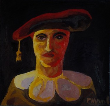Painting titled "Portrait of a grand…" by Aleksandr Glukhov, Original Artwork, Gouache