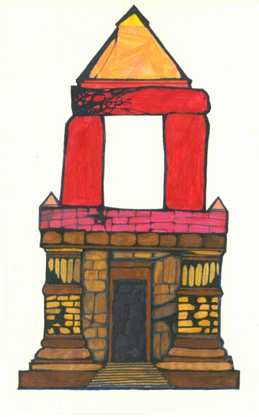 Zeichnungen mit dem Titel "The project of the…" von Aleksandr Glukhov, Original-Kunstwerk, Marker