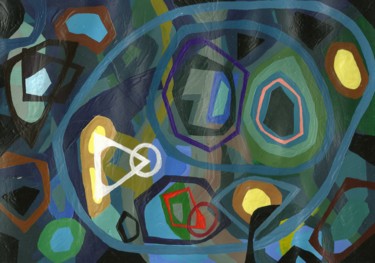 Картина под названием "Ebony Metaphysics" - Александр Глухов, Подлинное произведение искусства, Акрил