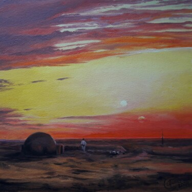 Pittura intitolato "Star wars Luke Skyw…" da Aleksandr Gritsenko, Opera d'arte originale, Olio