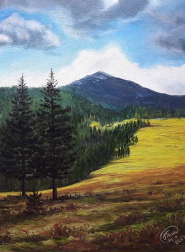 Pintura titulada "Гора" por Aleksandr Gritsenko, Obra de arte original, Oleo