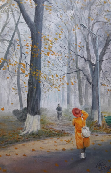 Schilderij getiteld "Встреча" door Aleksandr Gritsenko, Origineel Kunstwerk, Olie