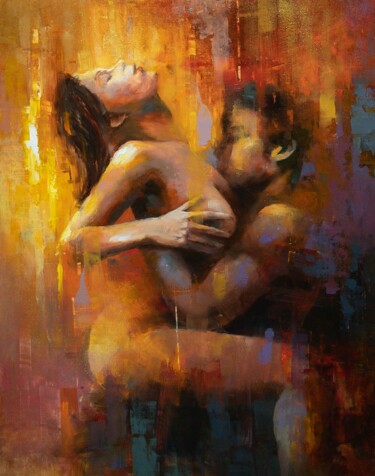 绘画 标题为“The passion” 由Aleksandr Jero, 原创艺术品, 油