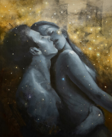 "astral love" başlıklı Tablo Aleksandr Jero tarafından, Orijinal sanat, Petrol
