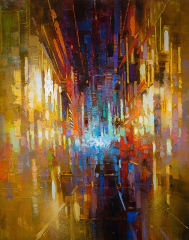 Painting titled "The LIGHTS" by Aleksandr Jero, Original Artwork, Oil