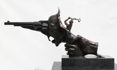 Скульптура под названием "Импульс" - Александр Капитанчук, Подлинное произведение искусства, Бронза