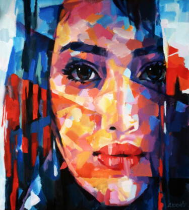 Peinture intitulée "PORTRAIT_G" par Aleksandr Ilichev, Œuvre d'art originale, Acrylique