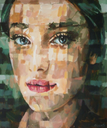 PORTRAIT-H Pintura intitulada "PORTRAIT-H" por Aleksandr Ilichev, Obras de arte originais, Acrílico